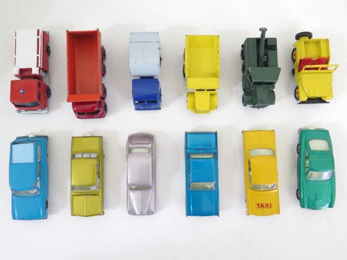 Vintage Matchbox Lesney Lot of 12 Cars and Trucks