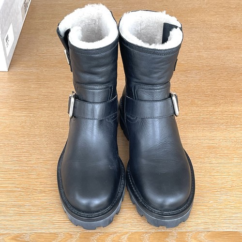 Genuine Jimmy Choo ‘Youth II’ Shearling Biker Boots *Brand New In Box* Unworn - Picture 3 of 14