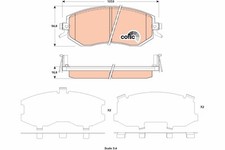 TRW GDB3519 Bremsbeläge Satz Vorne für TOYOTA GT 86 Coupe (ZN6)