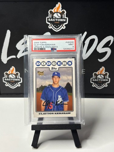 2008 Topps Update PSA Mint 9 Clayton Kershaw RC PSA 9 Los Angeles Dodgers #UH240
