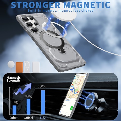 For Samsung Galaxy S25 S24 S23 Ultra S22 S21+ Magnetic Mag Safe Case Ring Stand - Picture 51 of 54
