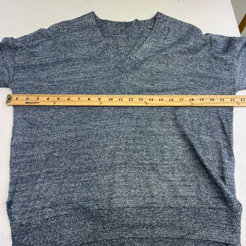 J. Crew blueish V-neck knit blouse Merino Wool/Linen blend XL - Picture 10 of 13