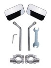 Vintage Bike Handlebar Mirror Metal Mirror for Bicycles Clear Rearview Mirror