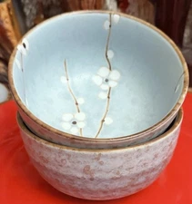 2 CHERRY BLOSSOM Tokyo Design Studio KAFUH Soshun MATTE 5” All Purpose Bowls EUC