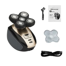 4D Rotary Electric Shaver Rechargeable Bald Head Shaver Beard Trimmer