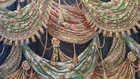 Colorful Victorian Drapery/Upholstery Material Swag & Tassels 55" wide, 15 yds