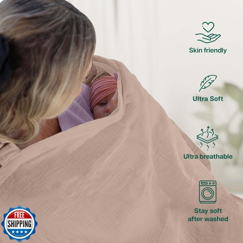 Cubierta de lactancia de muselina Miflor - Grande 42x30 pulgadas cubierta de lactancia para pecho - Imagen 5 de 5