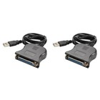 2X USB to 25 Pinhole Parallel Cable DB25 Interface IEEE 1284 Printer USB2.04343