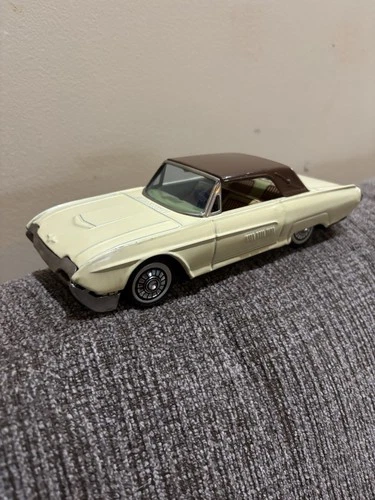 Vintage Japan Tin Bandai Ford Thunderbird Friction Toy Car