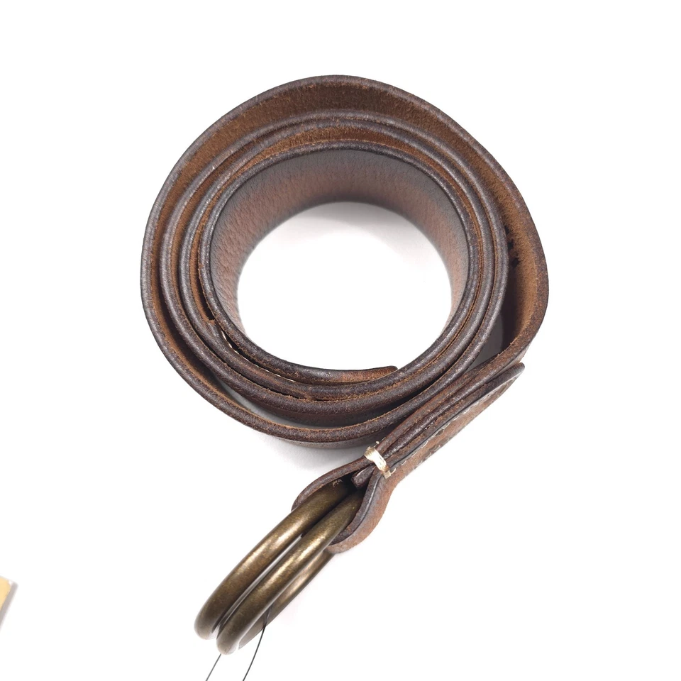 Cinturón RRL Doble RL Doble Anillo O Cuero Marrón Hecho en Italia Para Hombre Talla 36 Foto 2 de 4
