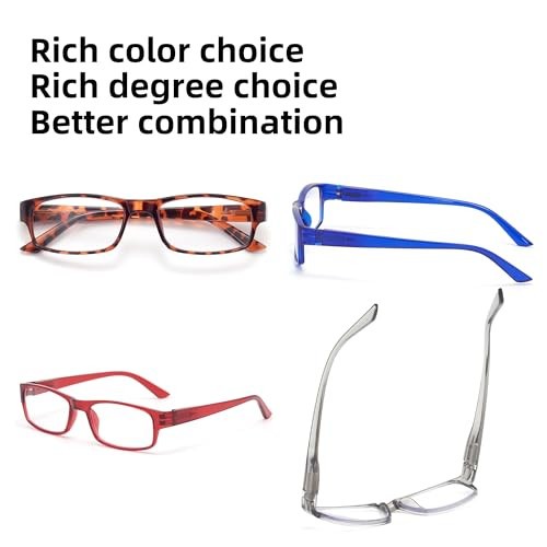 Blue Light BLocking Reading Set2: Black Black-clear Tortoise Blue Gray 1.0 x - Picture 6 of 8