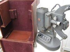 Vintage DeJur 1000 8mm Movie Projector 1950's with Hard Case Tested Works