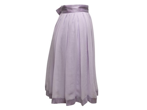 Lilac Keita Maruyama Bow Knee-Length Skirt Size US 0 - Picture 2 of 5