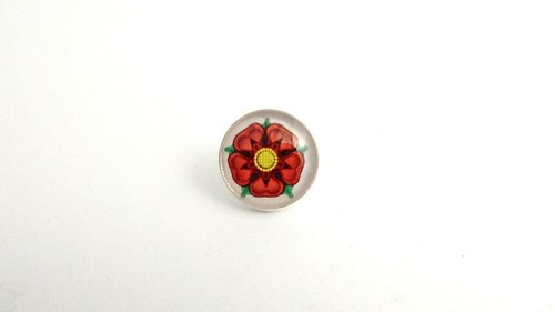 Tudor Rose Lancaster Rose or York Rose Tie Lapel Pin War of the Roses historical - Picture 2 of 8
