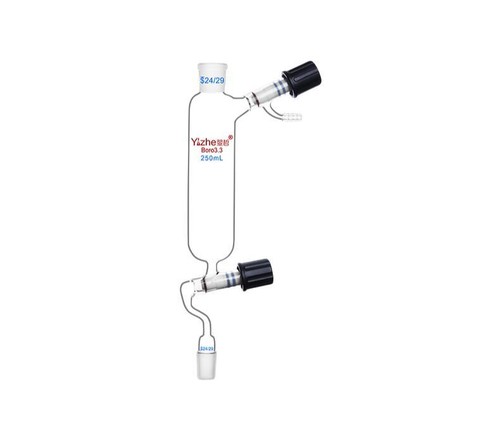 250ml-500ml Laboratory Glassware Filling Funnel w/ Vacuum Valve, Borosilicate - Picture 4 of 8