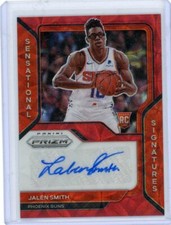 2020-21 Panini Prizm Choice Sensational Signatures Red Scope #SS-JSM Jalen Smith