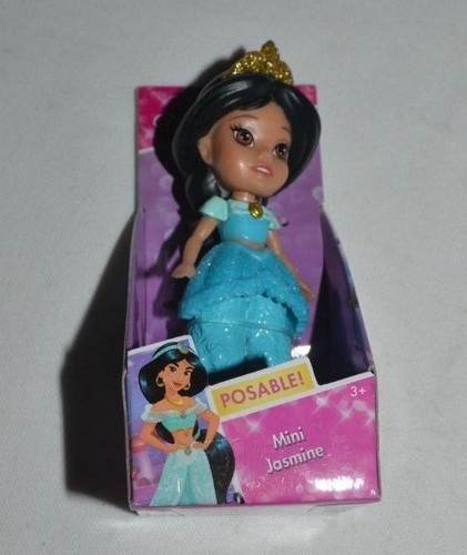 2018 DISNEY PRINCESS MINI JASMINE IN BLUE GLITTER DRESS WITH GLITTER CROWN - Picture 1 of 2