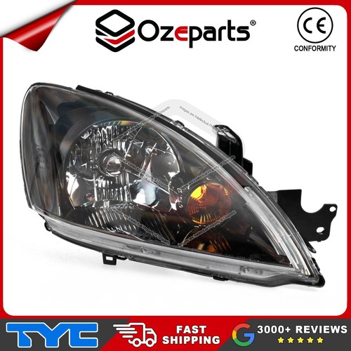 Set / Pair LH+RH Head Light Lamp Black For Mitsubishi Lancer CH VRX 2003~2008 - Picture 3 of 4