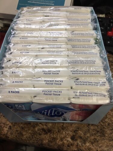 Tissue Pocket Packs Gesichtstücher 12 Packungen à 3 (36 Packungen insgesamt) Willow Brand - Bild 3 von 4