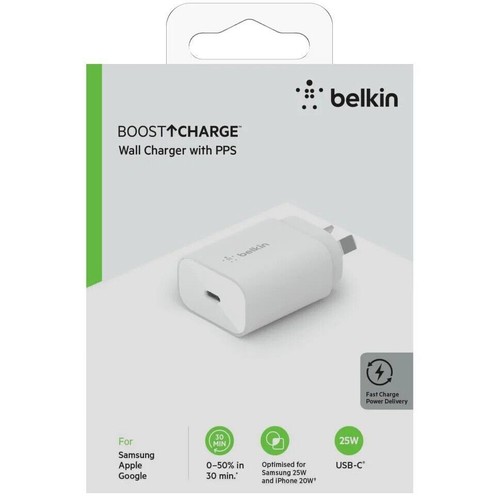 Belkin USB-C Adapter 25W Wall Charger (White) WCA004AUWH - Picture 5 of 5