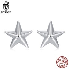 Fashionable S925 Sterling Silver Star Stud Earrings Jewelry Women Gifts Voroco