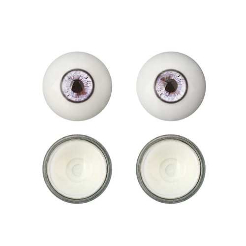 4 paia 33 mm occhi acrilici realistici semi rotondi semi-rotondi bambole occhi ricambio oggetti di scena artigianale - Foto 6 di 15