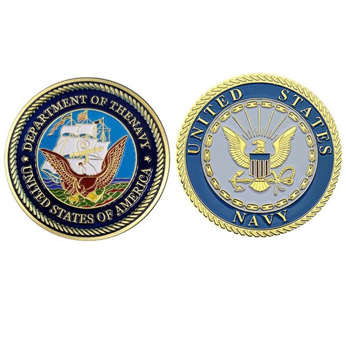 10PCS Challenge Coin Commemorative Medal Gold Plated US Navy America Collectible - Picture 9 of 12