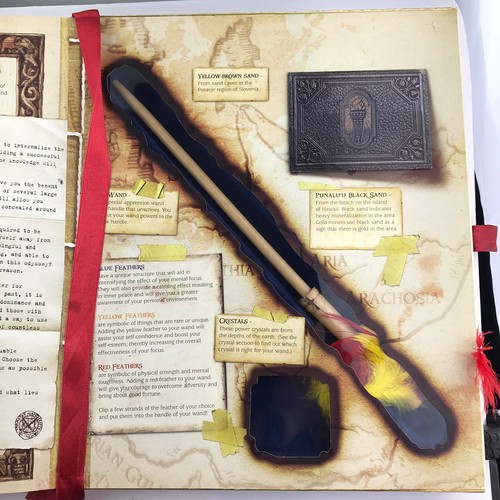 The Wandmaker's Guidebook Kids Hardcover Activity Book *with Wand feather* Magic - Picture 4 of 8