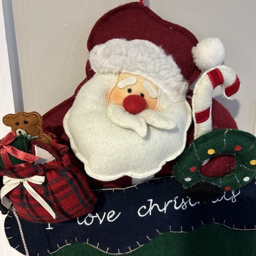 Christmas Countdown Felt Santa Advent Calendar Red 21” x 15” - Picture 4 of 6