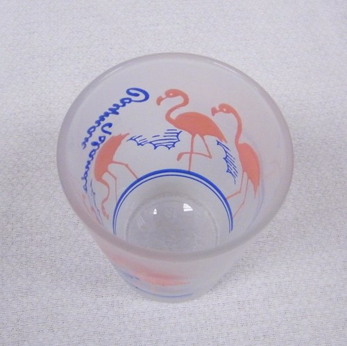 Cayman Islands Souvenir Pink Flamingo Shot Glass . Approx. 2 1/4" Tall - Picture 3 of 4