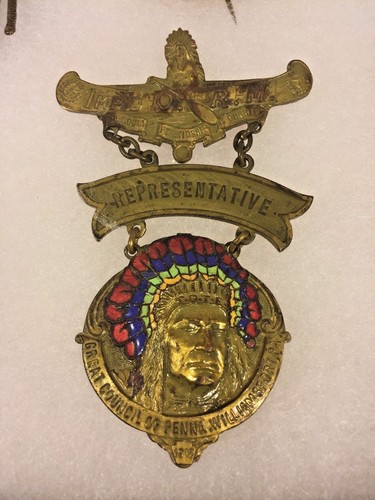 Order of Red Men and Degree of Pocahontas Representative Buttons Early 1900s  - Picture 2 of 12