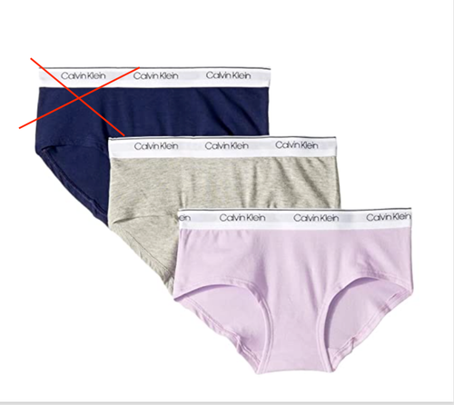 Calvin Klein L66226 Girl's 2 Pack Hipster Panty Size Medium 8/10 - Picture 3 of 3