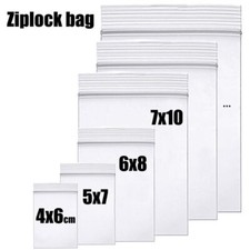 Clear Reclosable Seal Bag Plastic Poly Zipper Bags Jewelry Zipper Baggie 2Mil