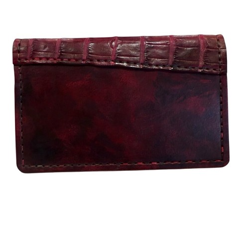 Handgefertigte lange Geldbörse - Texas Oak gegerbtes Leder mit echtem C - Bild 1 von 5