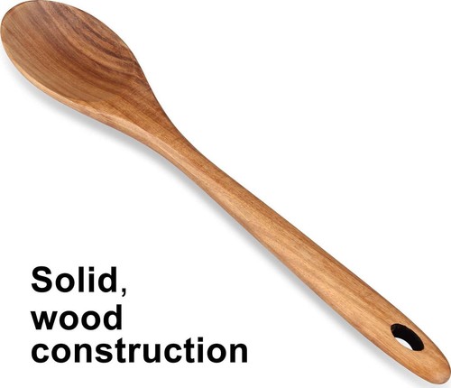 14 Inch Large Wooden Spoon for Cooking Mixing Spoon Serving Spoons Big Non Stick - Picture 5 of 7