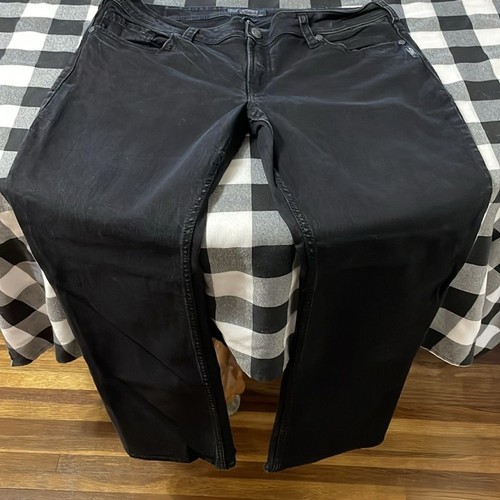 Silver Jeans Suki Mid Slim Boot Black Jeans Women's Plus Size 20 x 31 Stretch - Picture 2 of 16