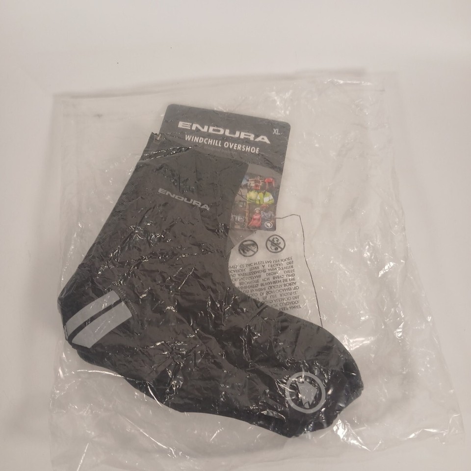 Endura WindChill Cycling Overshoes Black Reflective Bike Ride Road Shoe