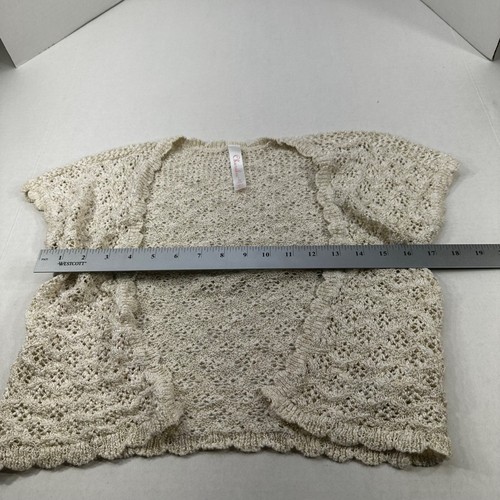 Cherokee Girl's Size Medium 7-8 Sweater Vest Open Front White Preowned - Picture 6 of 8