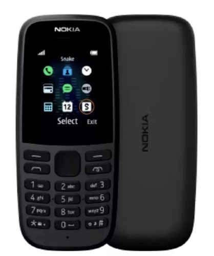 Nokia 105 Black Unlocked Dual Sim Brand New Sealed Box Big Buttons - Afbeelding 1 van 6