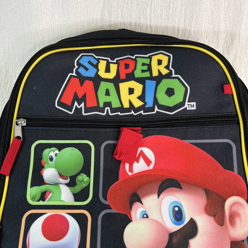Большой рюкзак Nintendo Super Mario Bros для мальчиков 16 дюймов школьная жаба Луиджи Йоши Боузер - Изображение 2 из 4