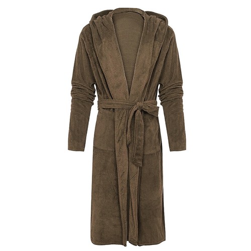 Men Wrap Robe Long Sleeve Dressing Gown Mens Thermal Sleeping Solid Color - 第 41/64 張圖片