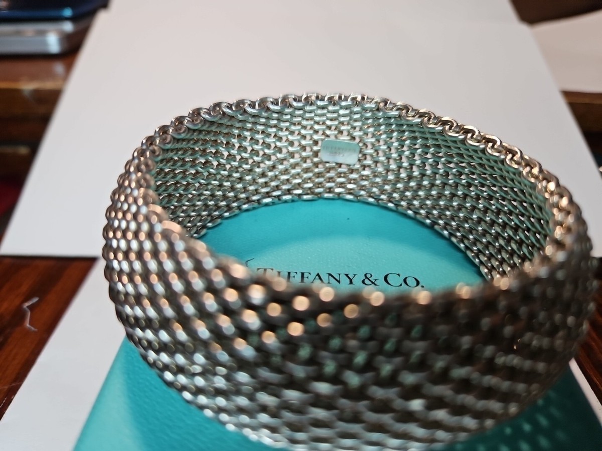 Tiffany & Co. Somerset Sterling Silver Flexible Wide Mesh
