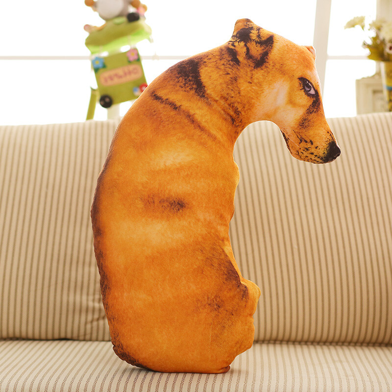 Funny 3D Dog Print Throw Pillow Creative Cushion Cute Plush Doll Gift ...