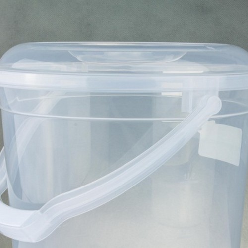  Eimer mit/ohne Deckel und Tragebügel 5/10/13/15 Liter transparent /5l Farbe - Bild 10 von 36