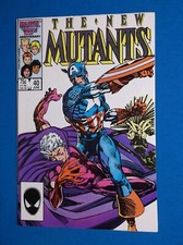 NEW MUTANTS # 40 - VF+ 8.5 - BWS CAPT AMERICA COVER - WOLFPACK PREVIEW- 1st APP?