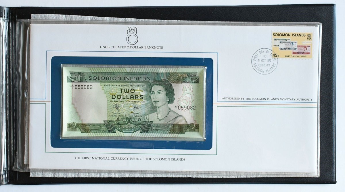 1977 Solomon Islands First Currency & Coins First Day of Issue