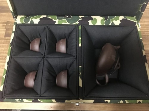 Juego de olla de té china BAPE A BATHING APE edición limitada con caja de camuflaje verde - Imagen 2 de 3