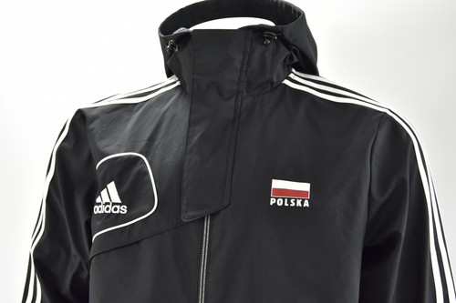 adidas POLAND volleyball Polska black warmth jacket 2012 size UK 38-40 M men's - Picture 3 of 15