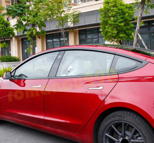 10*Matte Black Side Window Molding Strips Cover Trim For Tesla 2017-2022 Model 3 - Picture 3 of 11