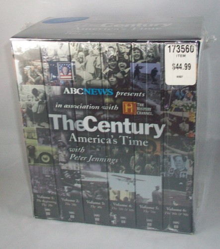 Peter Jennings The Century - Americas Time (VHS, 1999, 6-Tape Set) Still Sealed - Picture 1 of 4